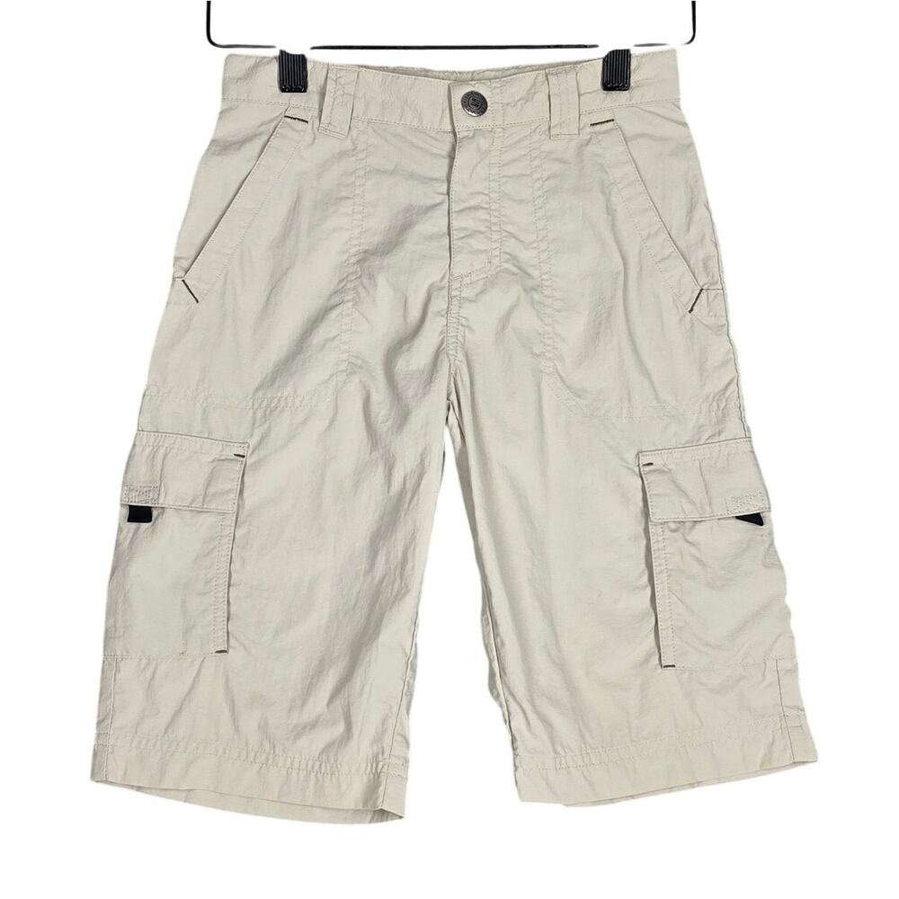COLUMBIA KIDS OMNI-SHADE CARGO SHORTS – SIZE 4/5 – BEIGE – NYLON OUTDOOR SHORTS